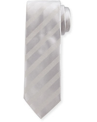 silberne horizontal gestreifte Krawatte