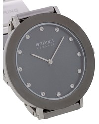 silberne keramische Uhr von Bering