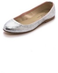 silberne Leder Ballerinas von Anniel