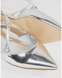 silberne Leder Ballerinas von Aldo