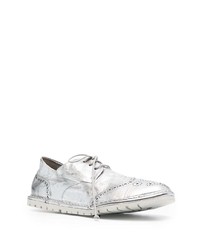 silberne Leder Brogues von Marsèll