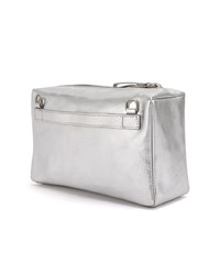 silberne Leder Clutch Handtasche von Marsèll