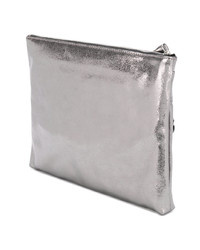 silberne Leder Clutch von McQ Alexander McQueen