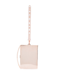 silberne Leder Clutch von Eddie Borgo