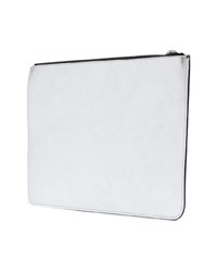 silberne Leder Clutch von Golden Goose Deluxe Brand