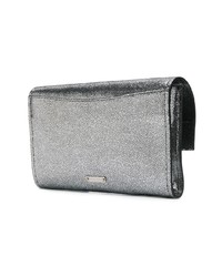 silberne Leder Clutch von Rebecca Minkoff