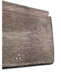 silberne Leder Clutch von Jerome Dreyfuss