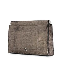 silberne Leder Clutch von Jerome Dreyfuss