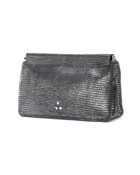 silberne Leder Clutch von Jerome Dreyfuss