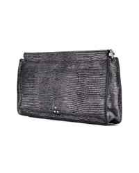 silberne Leder Clutch von Jerome Dreyfuss