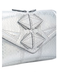 silberne Leder Clutch von Gg Maull