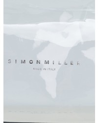 silberne Leder Clutch von Simon Miller