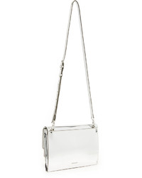 silberne Leder Clutch von Rebecca Minkoff