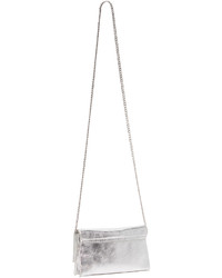 silberne Leder Clutch von Loeffler Randall