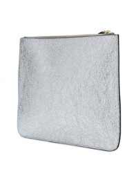 silberne Leder Clutch von Hilfiger Collection