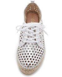 silberne Leder Espadrilles von Loeffler Randall