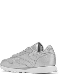 silberne Leder niedrige Sneakers von Reebok