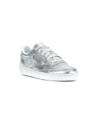 silberne Leder niedrige Sneakers von Reebok