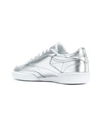 silberne Leder niedrige Sneakers von Reebok