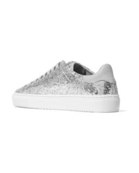 silberne Leder niedrige Sneakers von Axel Arigato