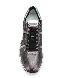 silberne Leder niedrige Sneakers von Premiata