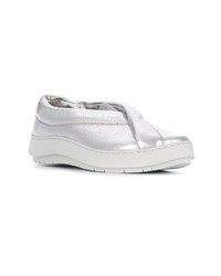 silberne Leder niedrige Sneakers von Trippen