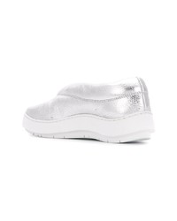 silberne Leder niedrige Sneakers von Trippen