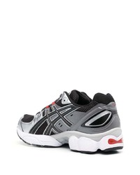 silberne Leder niedrige Sneakers von Asics