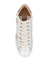 silberne Leder niedrige Sneakers von Coach