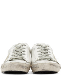 silberne Leder niedrige Sneakers von Golden Goose Deluxe Brand