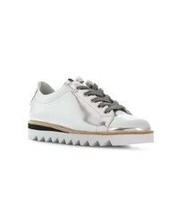 silberne Leder niedrige Sneakers von Högl