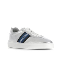 silberne Leder niedrige Sneakers von Hogan