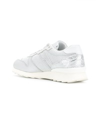 silberne Leder niedrige Sneakers von Hogan