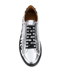 silberne Leder niedrige Sneakers von Givenchy