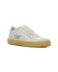 silberne Leder niedrige Sneakers von Philippe Model