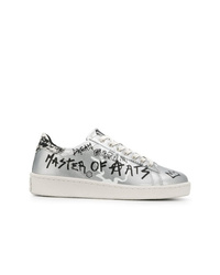 silberne Leder niedrige Sneakers von MOA - Master of Arts