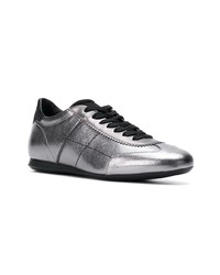 silberne Leder niedrige Sneakers von Hogan