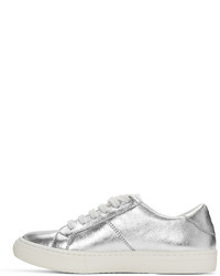 silberne Leder niedrige Sneakers von Marc Jacobs