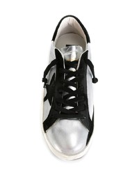 silberne Leder niedrige Sneakers von Golden Goose Deluxe Brand