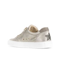 silberne Leder niedrige Sneakers von Lorena Antoniazzi