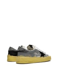 silberne Leder niedrige Sneakers von Golden Goose