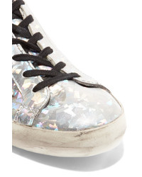 silberne Leder niedrige Sneakers von Golden Goose Deluxe Brand