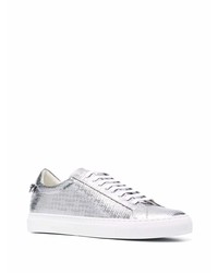 silberne Leder niedrige Sneakers von Givenchy