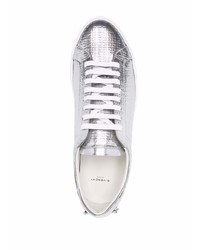 silberne Leder niedrige Sneakers von Givenchy