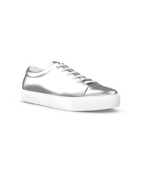 silberne Leder niedrige Sneakers von Swear