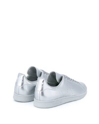 silberne Leder niedrige Sneakers von adidas