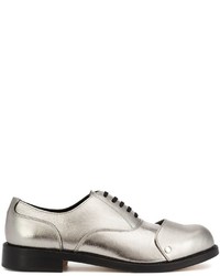 silberne Leder Oxford Schuhe von Comme des Garcons