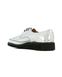 silberne Leder Oxford Schuhe von Alyx