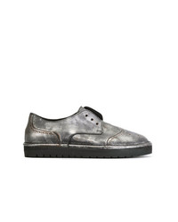 silberne Leder Oxford Schuhe von Marsèll