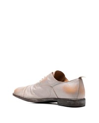 silberne Leder Oxford Schuhe von Moma